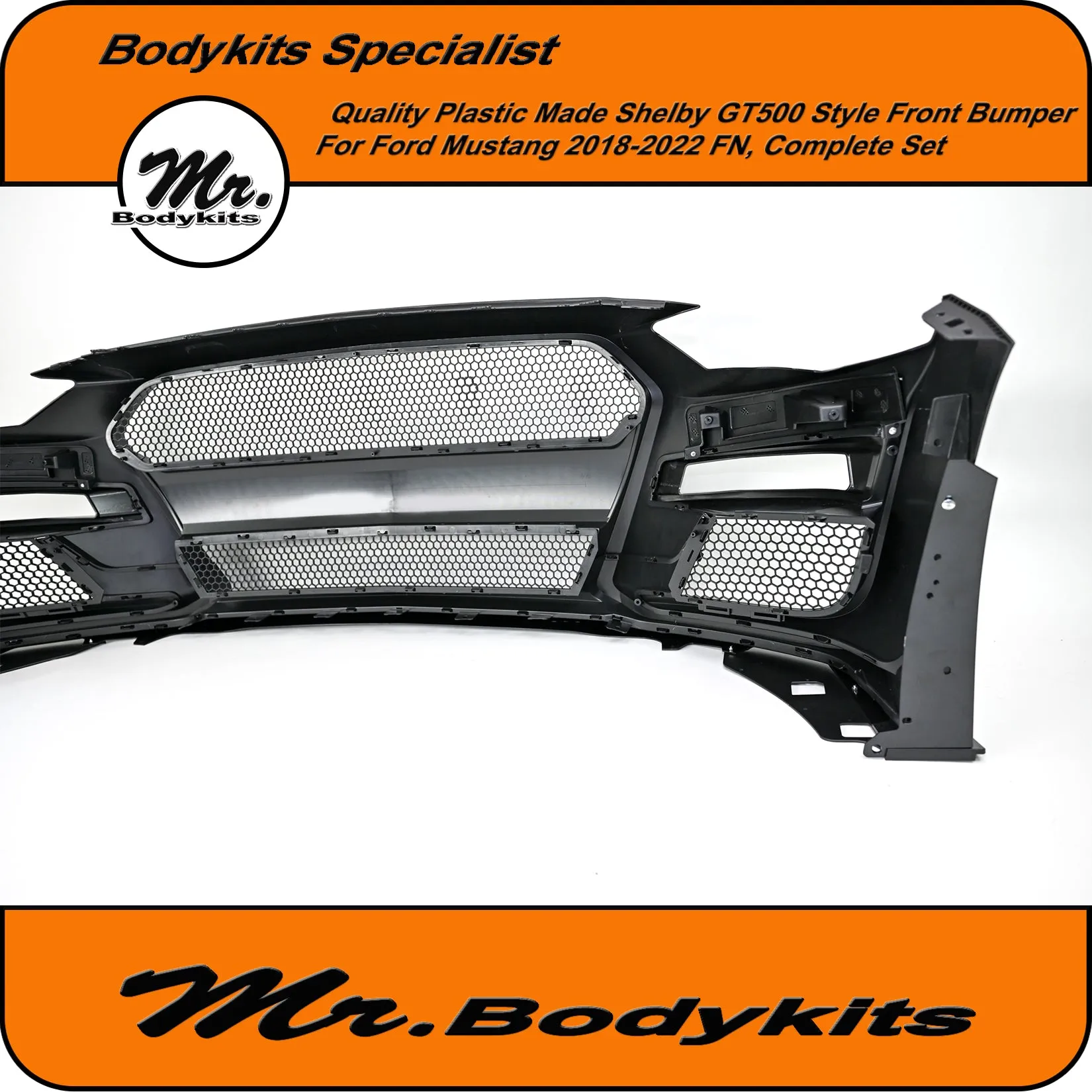 Quality Shelby GT500 Style Front Bumper For Ford Mustang 2018-2022 FN, Mr Bodykits