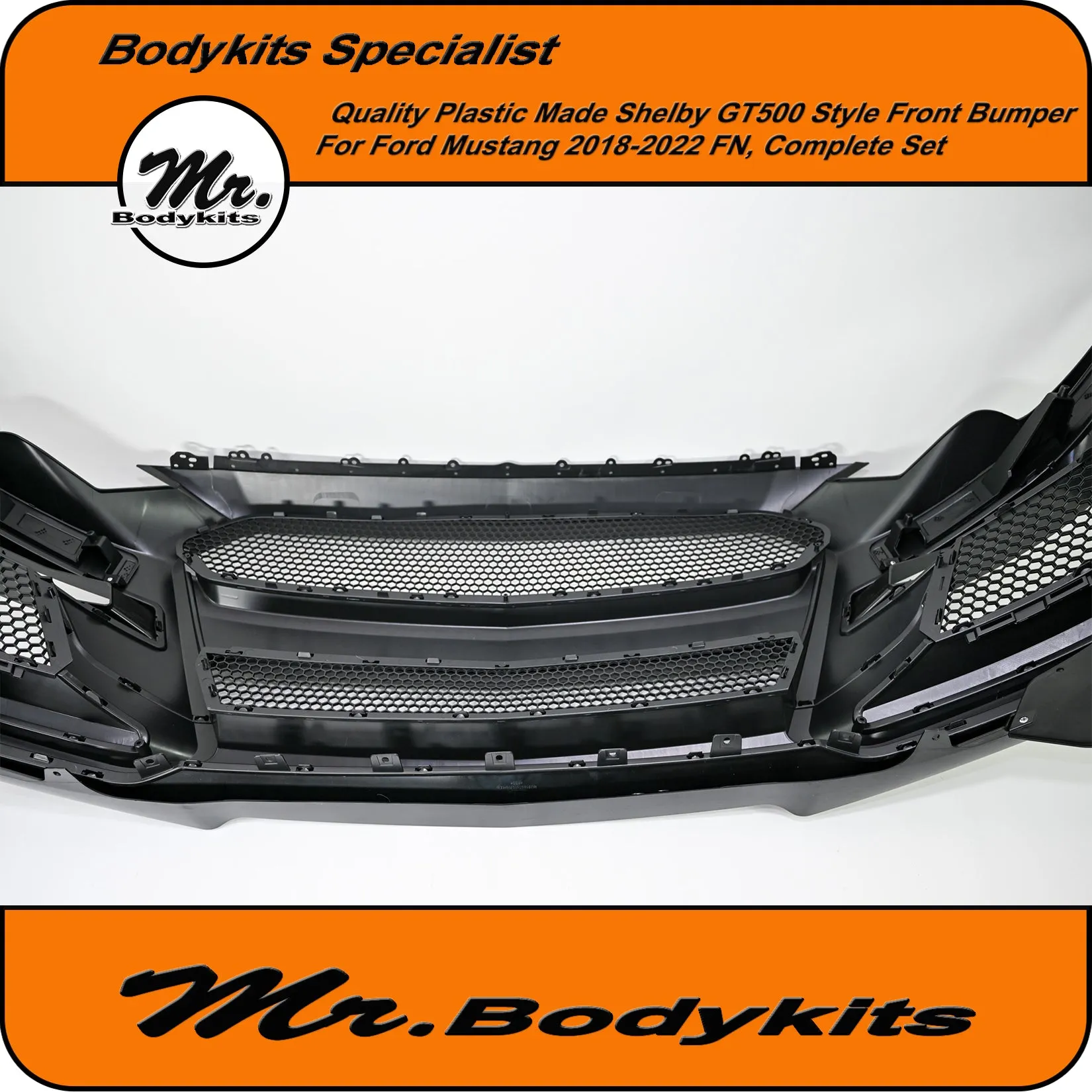Quality Shelby GT500 Style Front Bumper For Ford Mustang 2018-2022 FN, Mr Bodykits