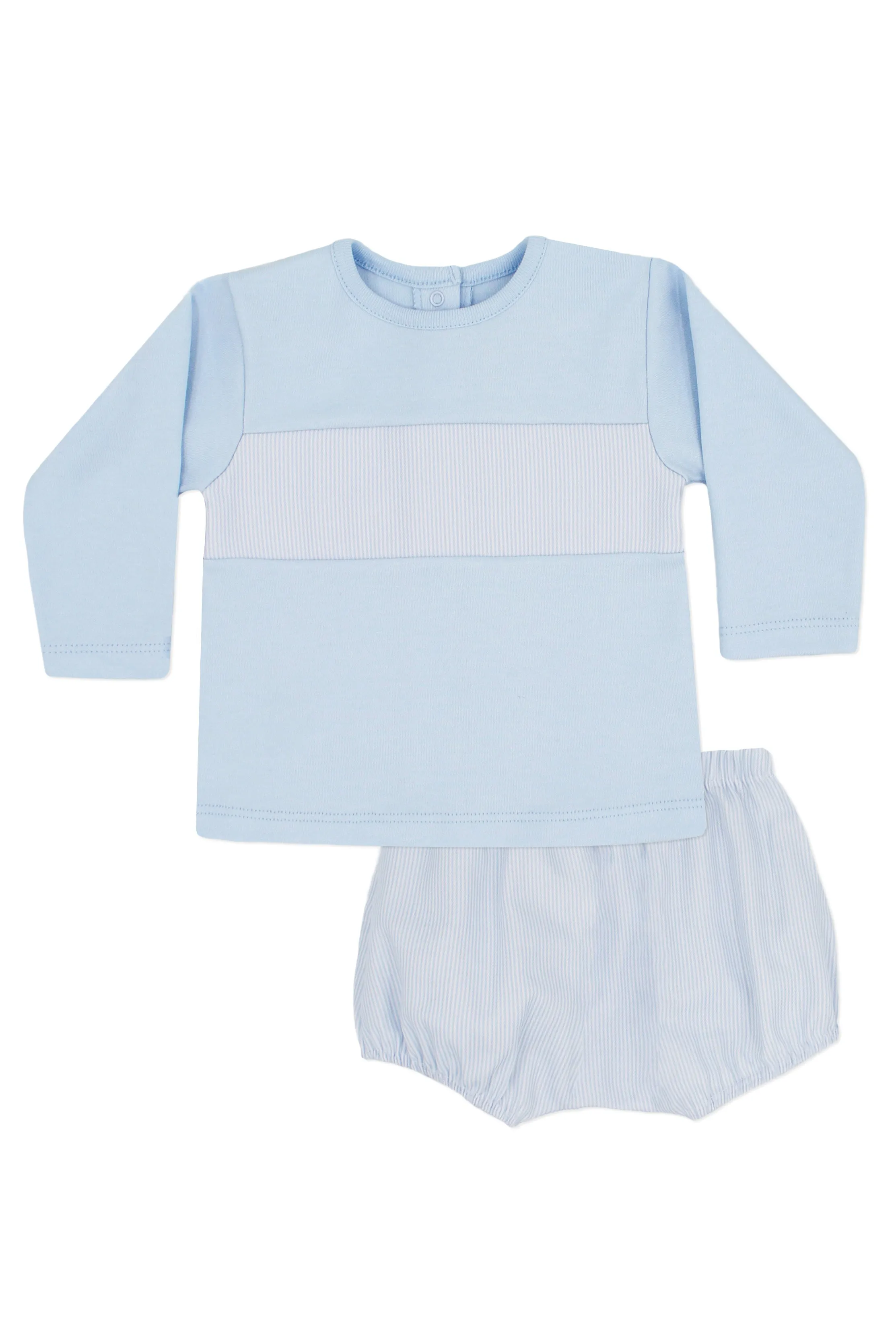 "Theodore" Blue Top & Striped Jam Pants