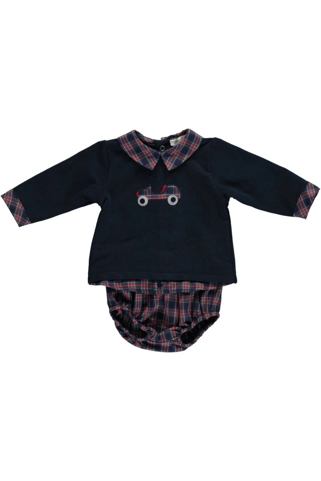 "William" Navy Tartan Top & Jam Pants