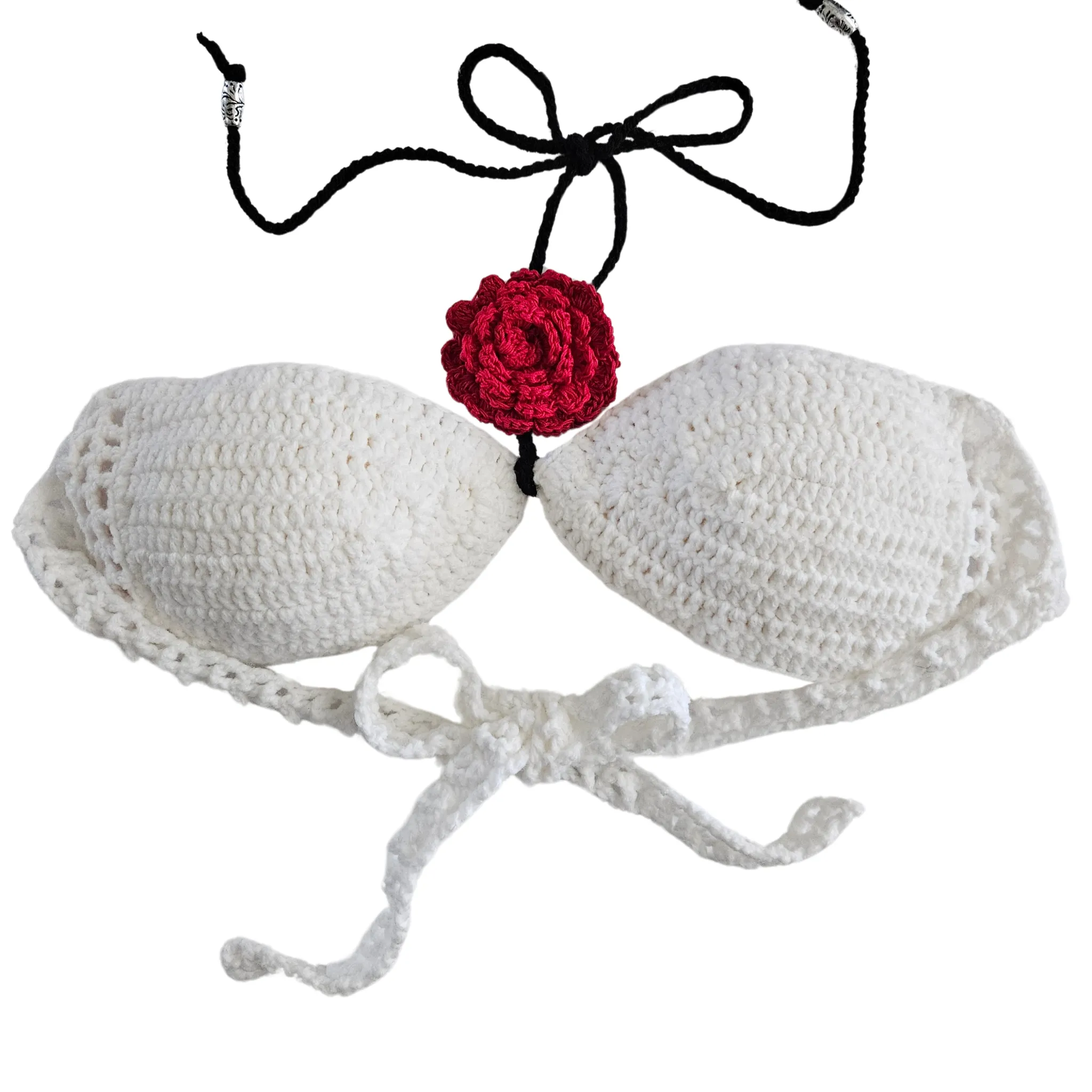 Radiant Bloom Crochet Bandeau Top