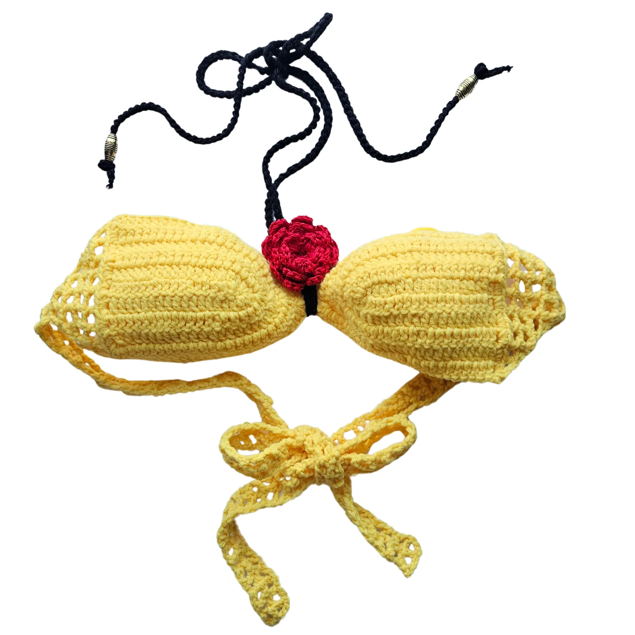 Radiant Bloom Crochet Bandeau Top