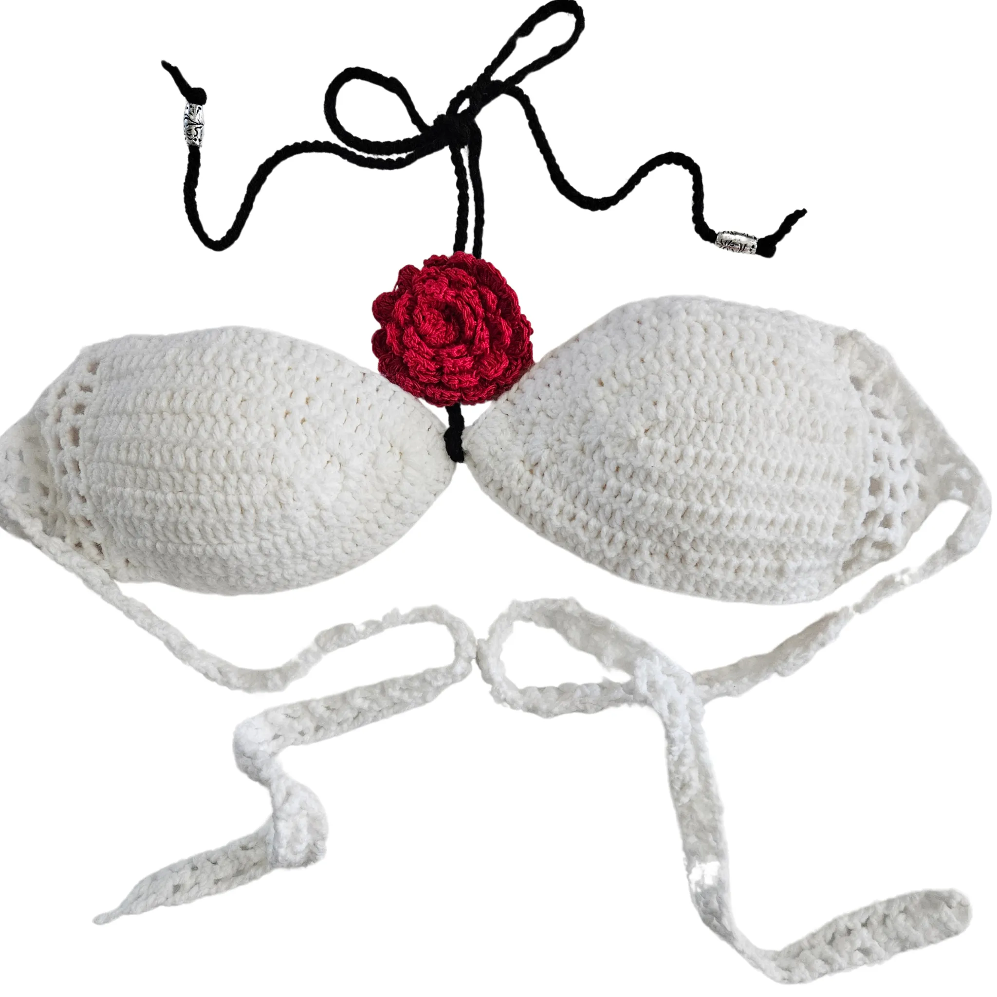 Radiant Bloom Crochet Bandeau Top