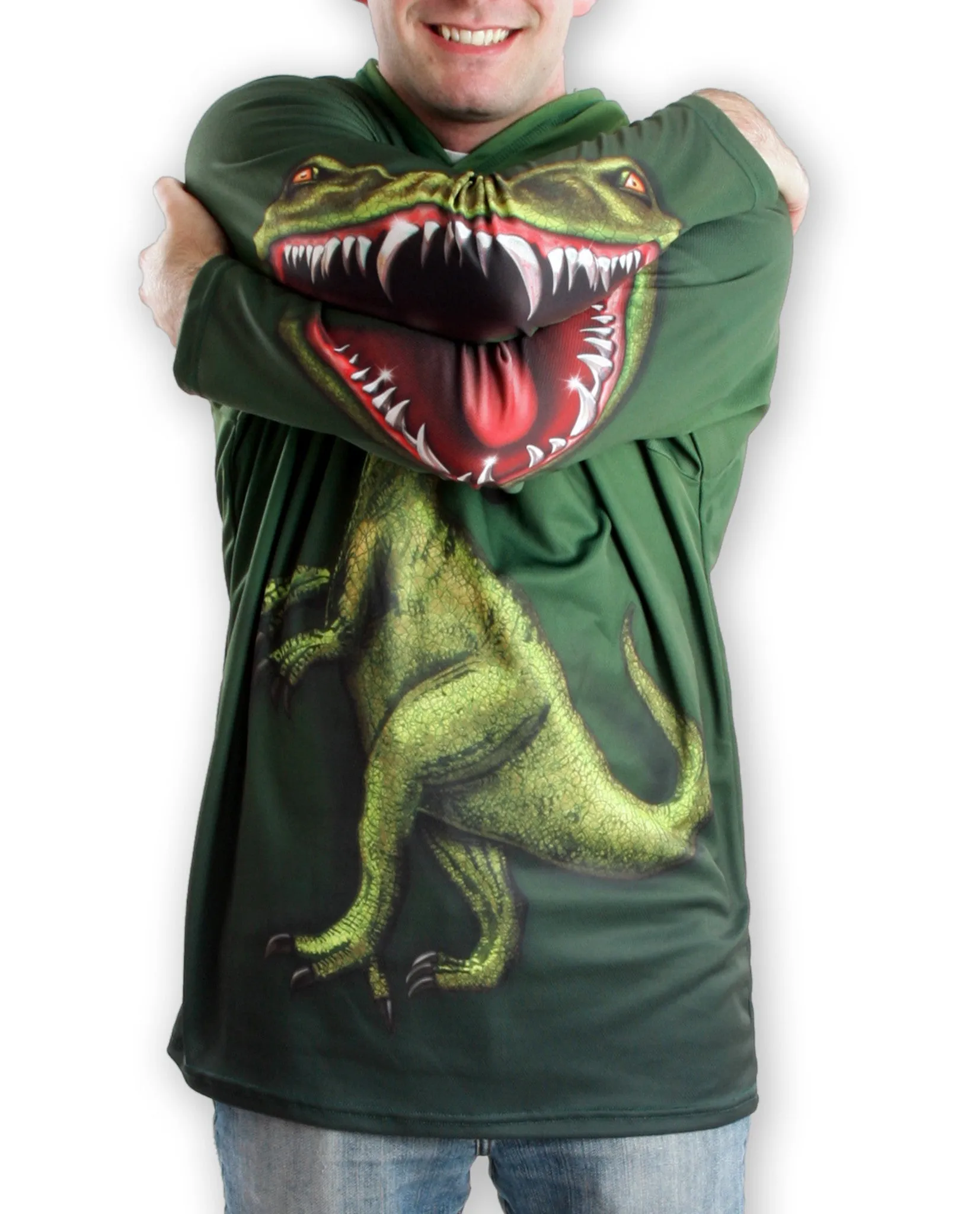 RAPTOR DINO Hoodie Sport Shirt by MOUTHMAN®
