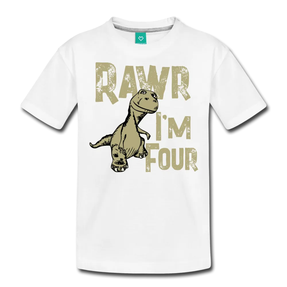 Rawr I'm Four Kids' Premium T-Shirt (CK1604)