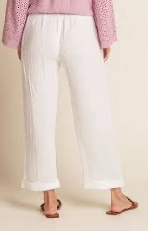 Red Haute Wide Leg Pant White