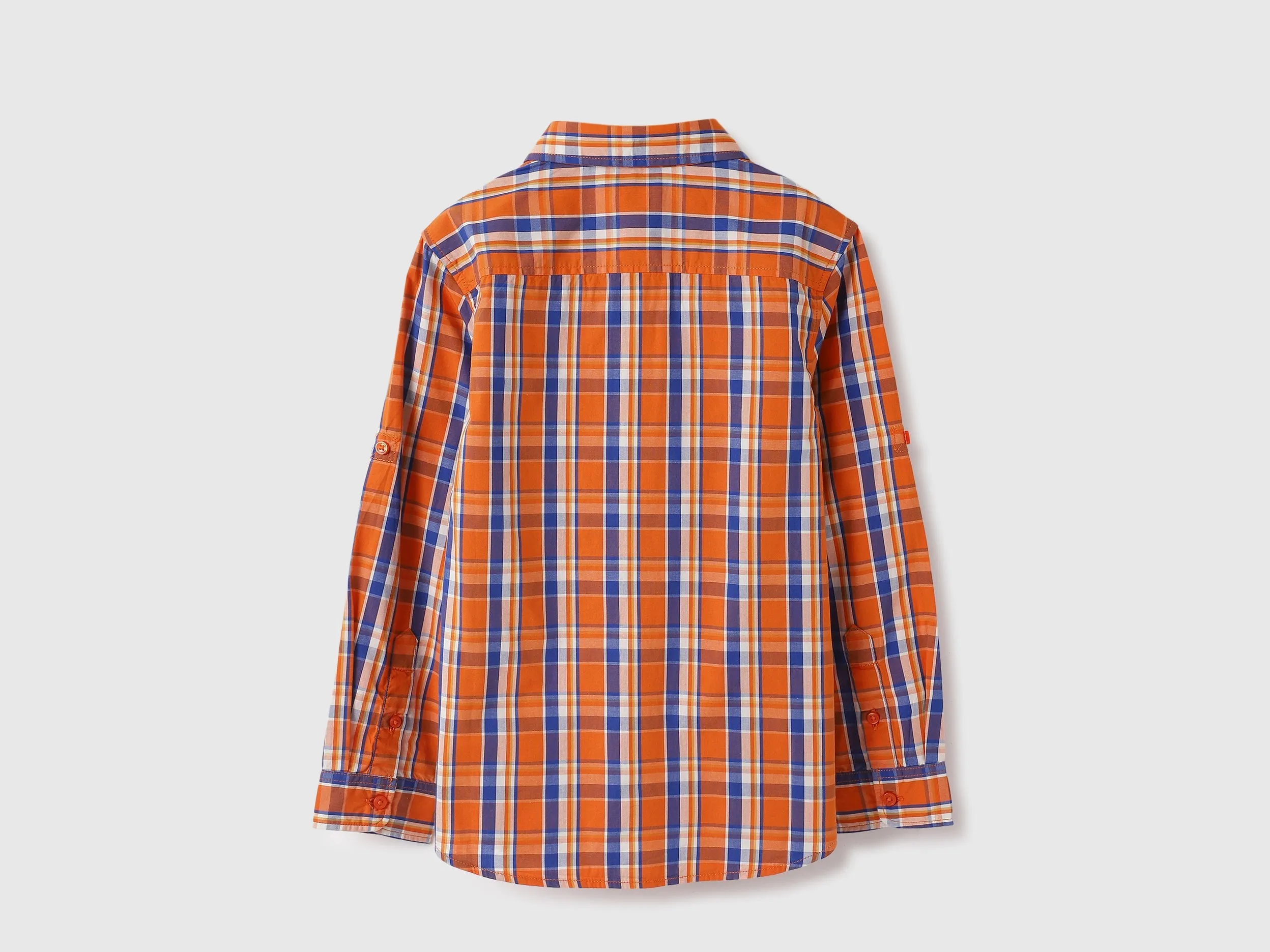 Regular Fit Spread Collar Checkered Shirts