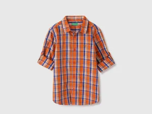 Regular Fit Spread Collar Checkered Shirts