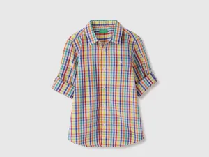 Regular Fit Spread Collar Checkered Shirts