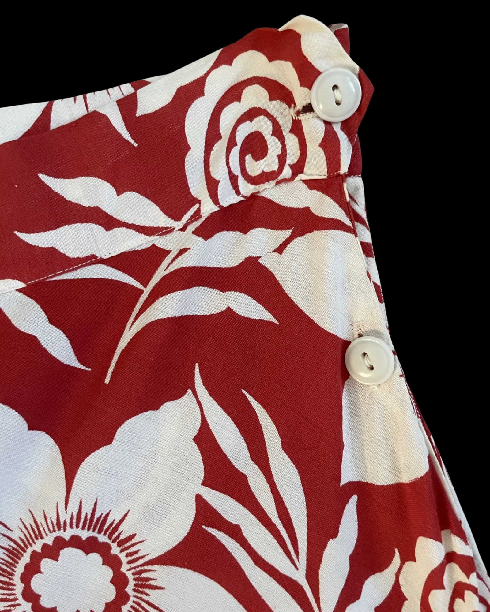 Reserved 1940s Rayon Tropical Two Piece Pant Set
