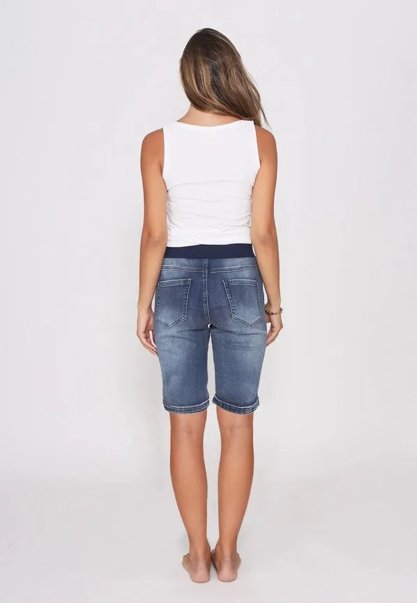 Riley Denim Shorts - Dark Blue Wash