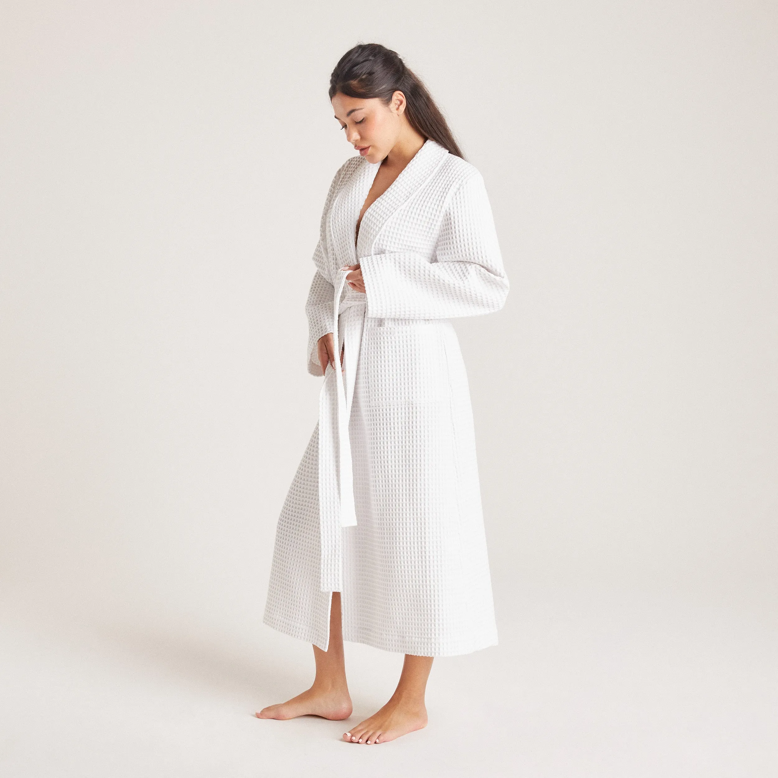 Robe de Chambre Waffle - Blanc