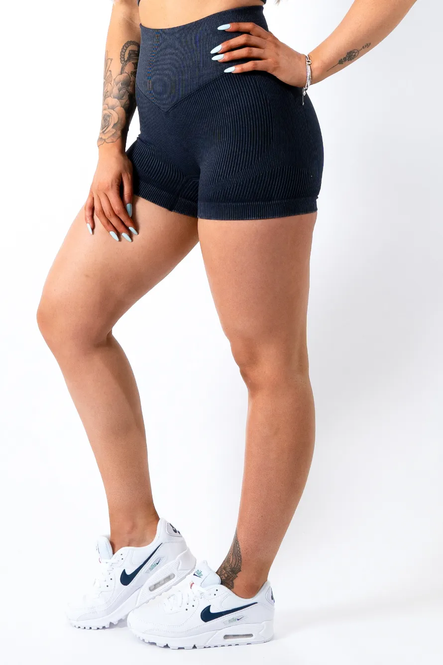 Ruby Rib Scrunchbum Shorts Black