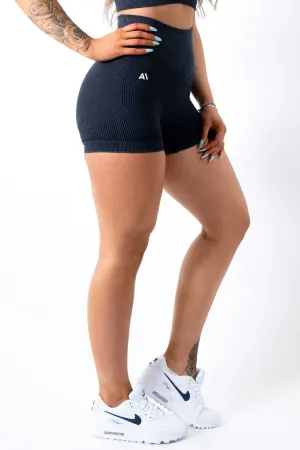 Ruby Rib Scrunchbum Shorts Black