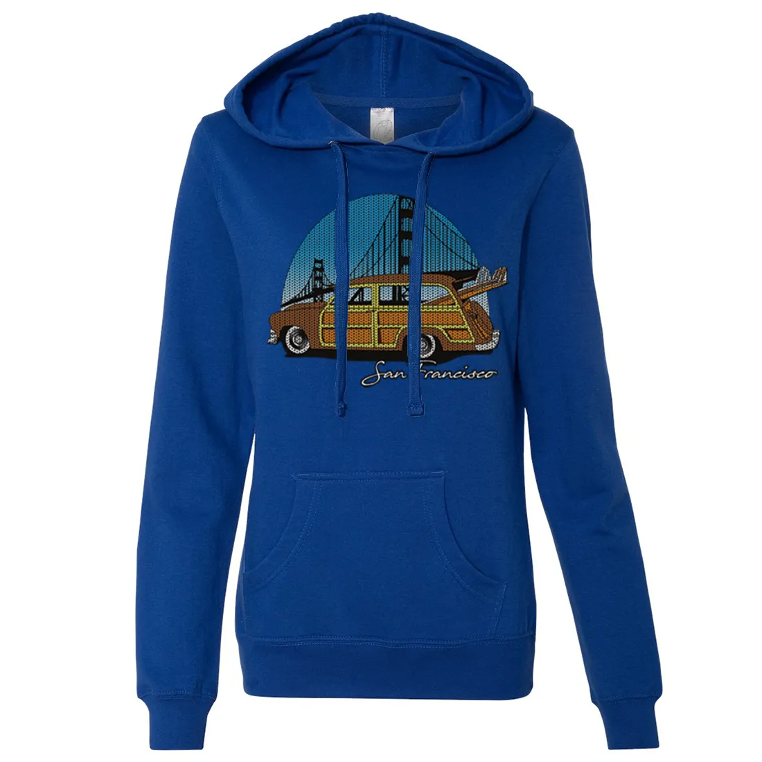 San Francisco Knit Style Woody Ladies Lightweight Fitted Hoodie