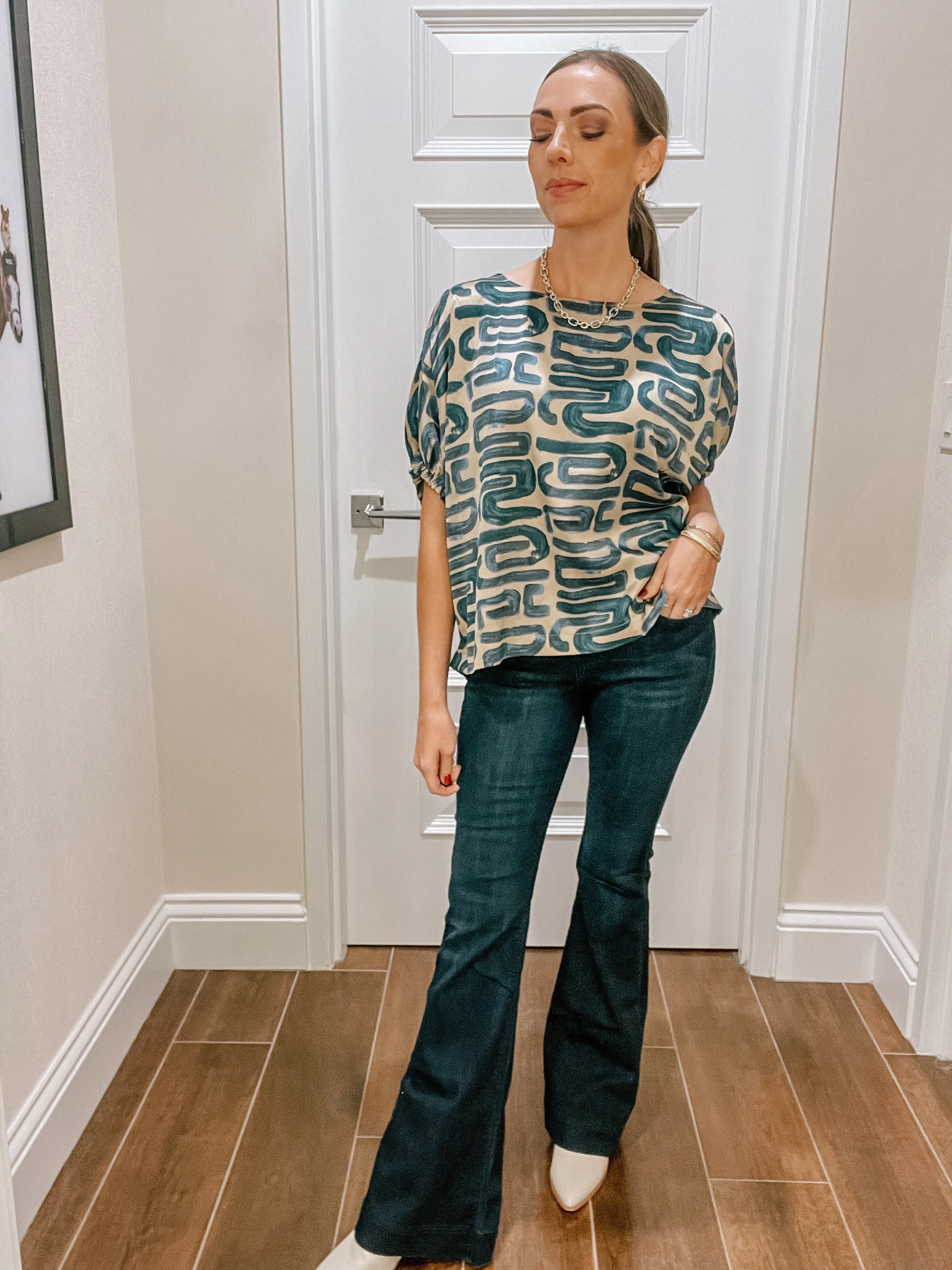 Seashore Around The Bend Printed Blouse
