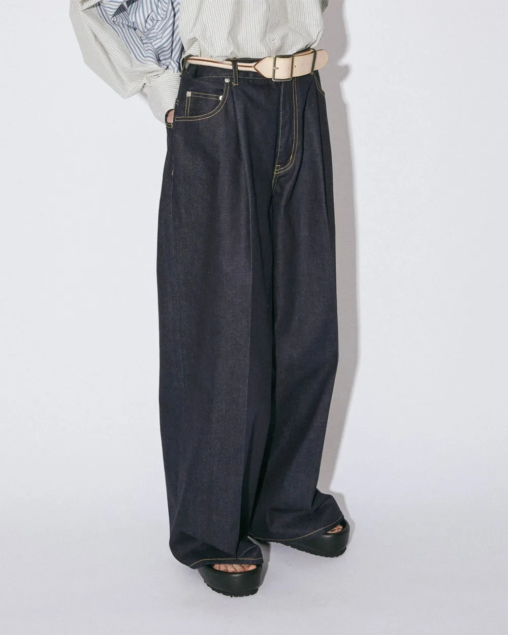 Selvedge Denim Trousers Fit - Indigo