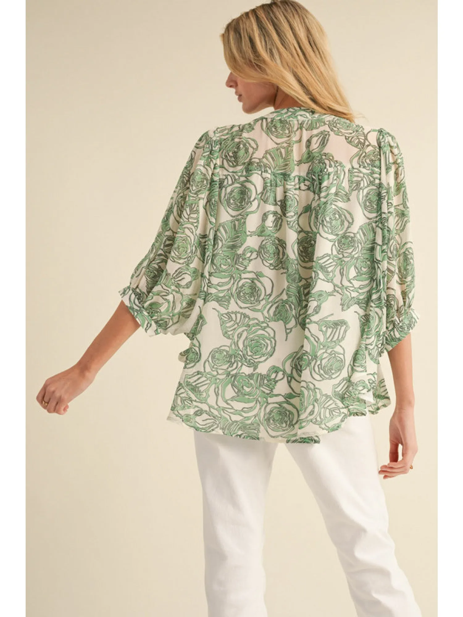 Shelly Floral Print Flowy Blouse