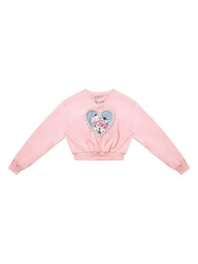 Short loose retro sweatshirt【s0000003767】