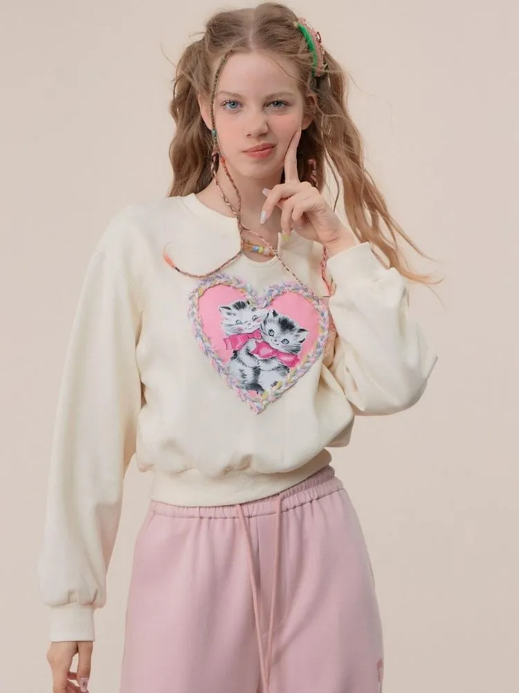 Short loose retro sweatshirt【s0000003767】