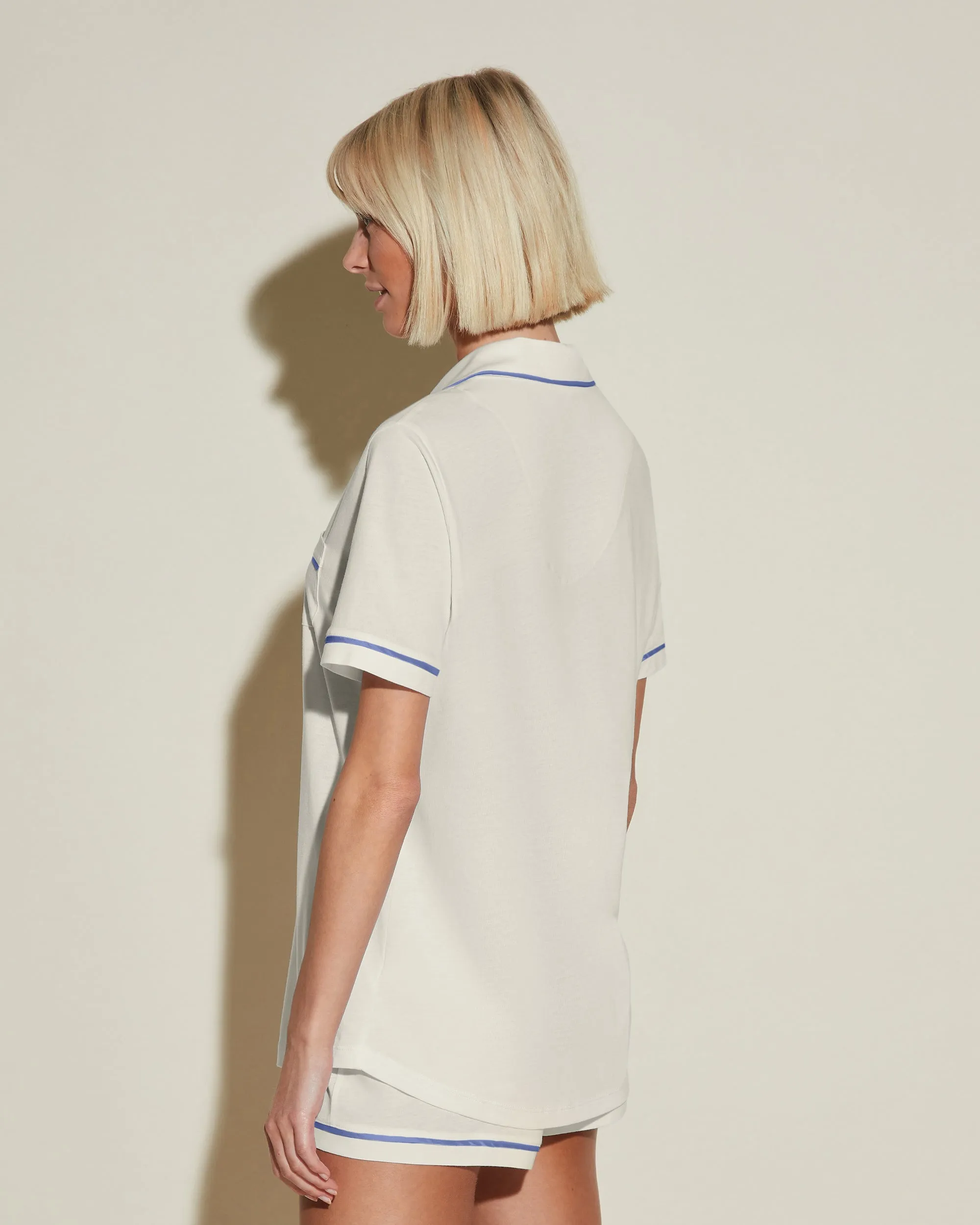 Short Sleeve Top & Boxer Pajama Set