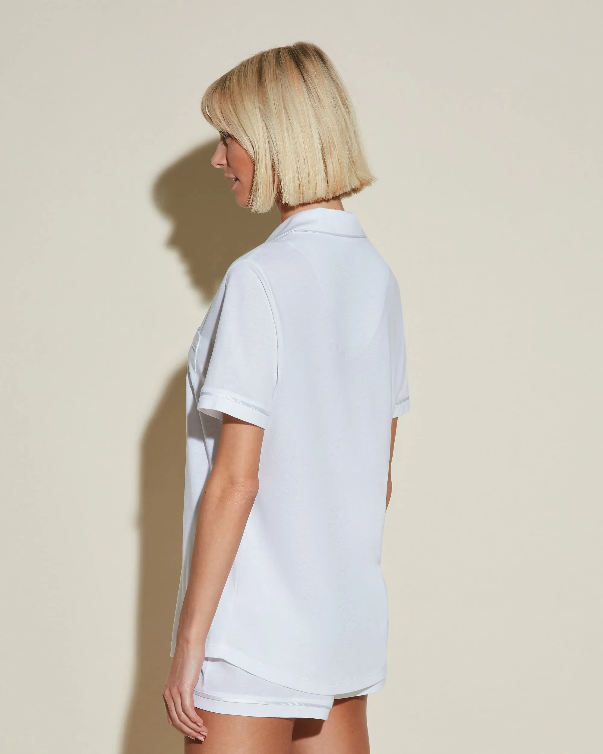 Short Sleeve Top & Boxer Pajama Set