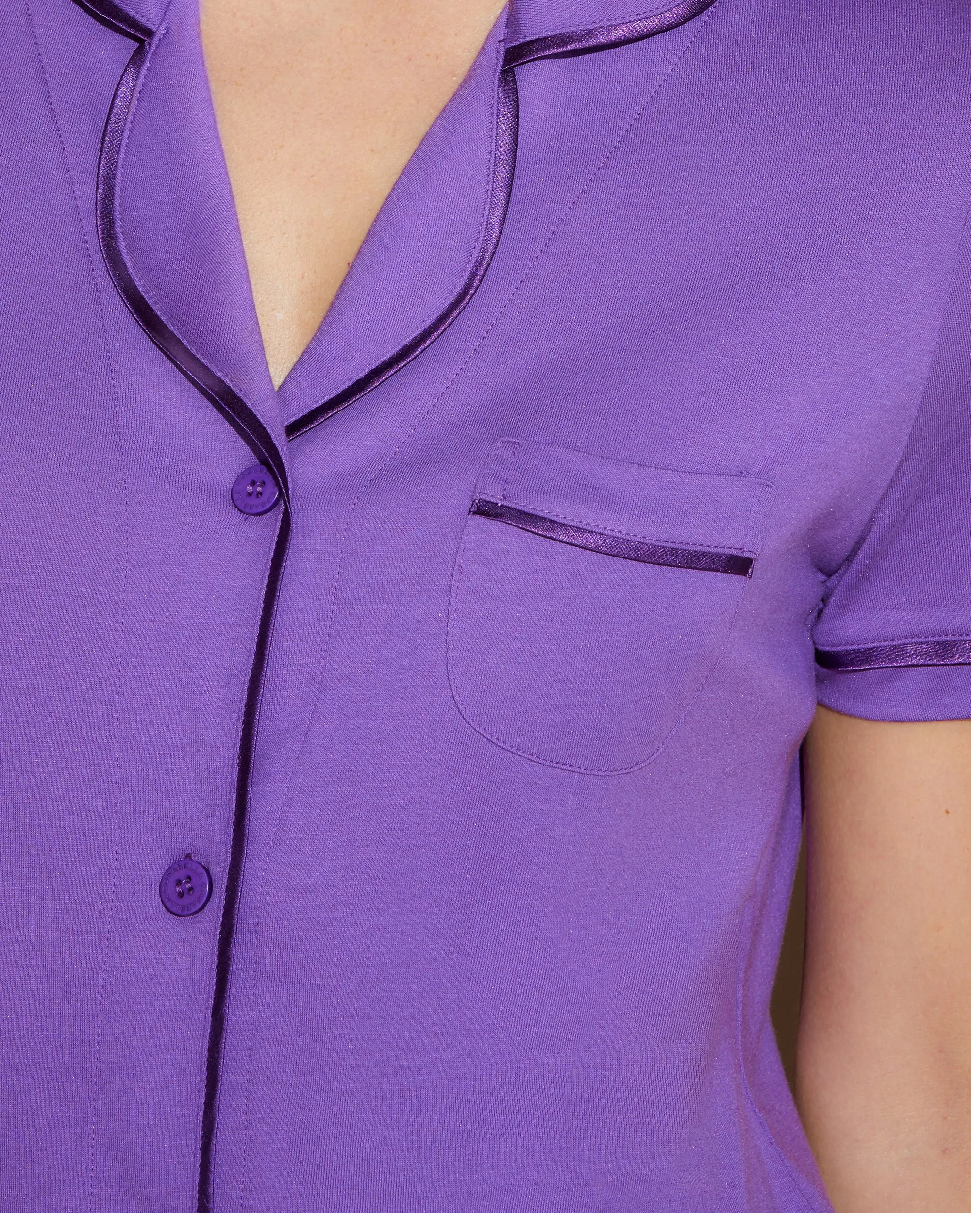 Short Sleeve Top & Boxer Pajama Set