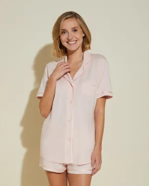 Short Sleeve Top & Boxer Pajama Set