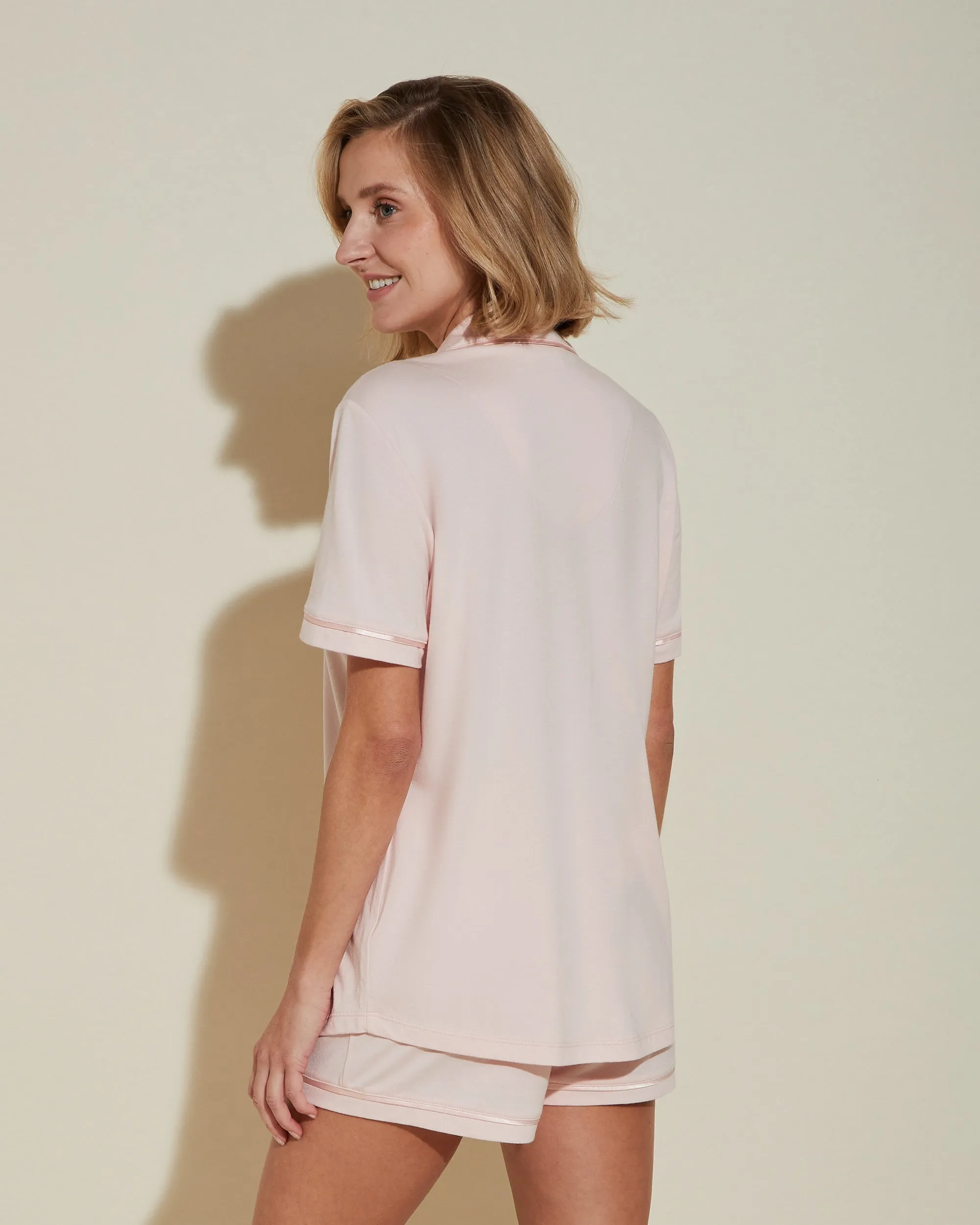 Short Sleeve Top & Boxer Pajama Set