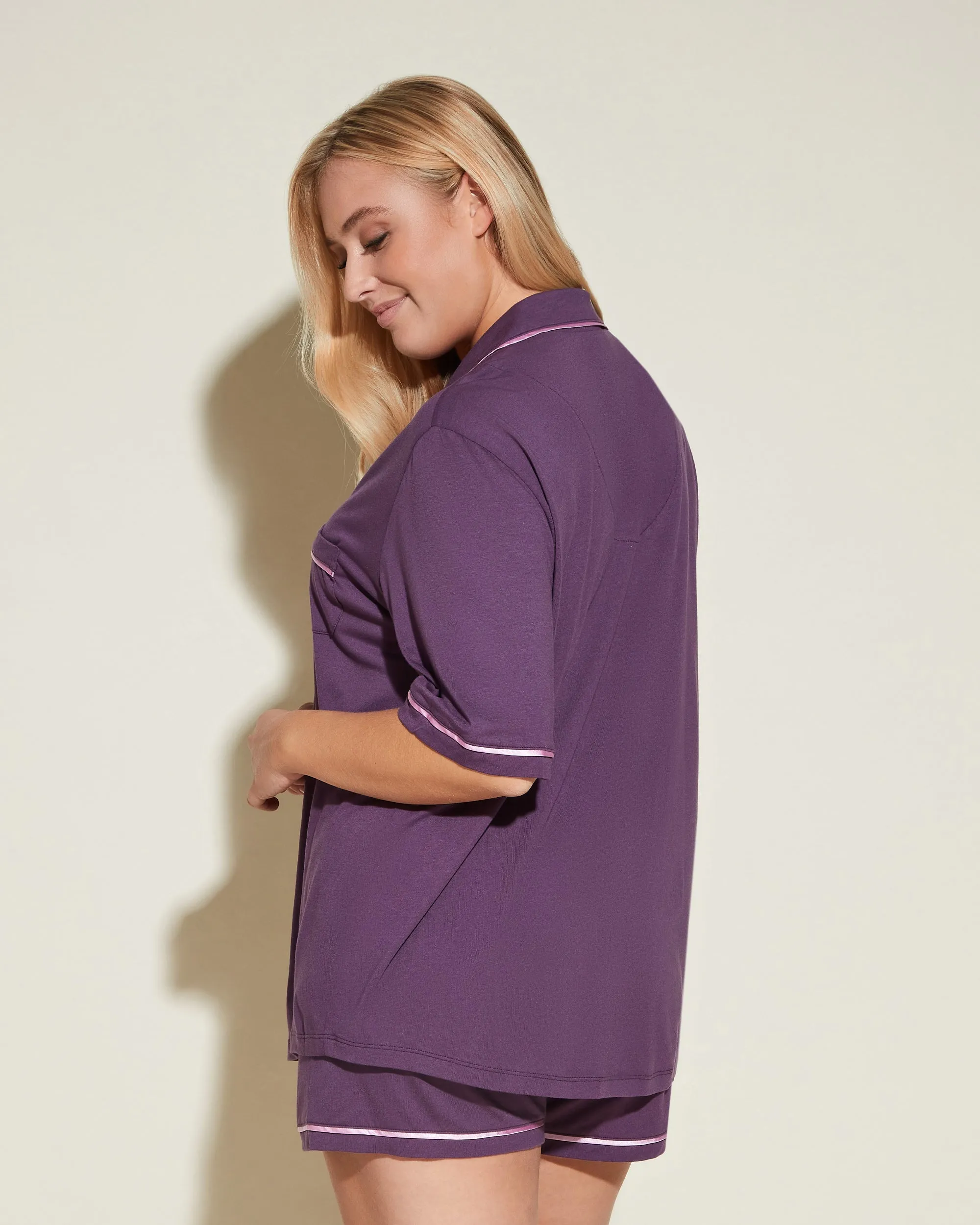 Short Sleeve Top & Boxer Pajama Set