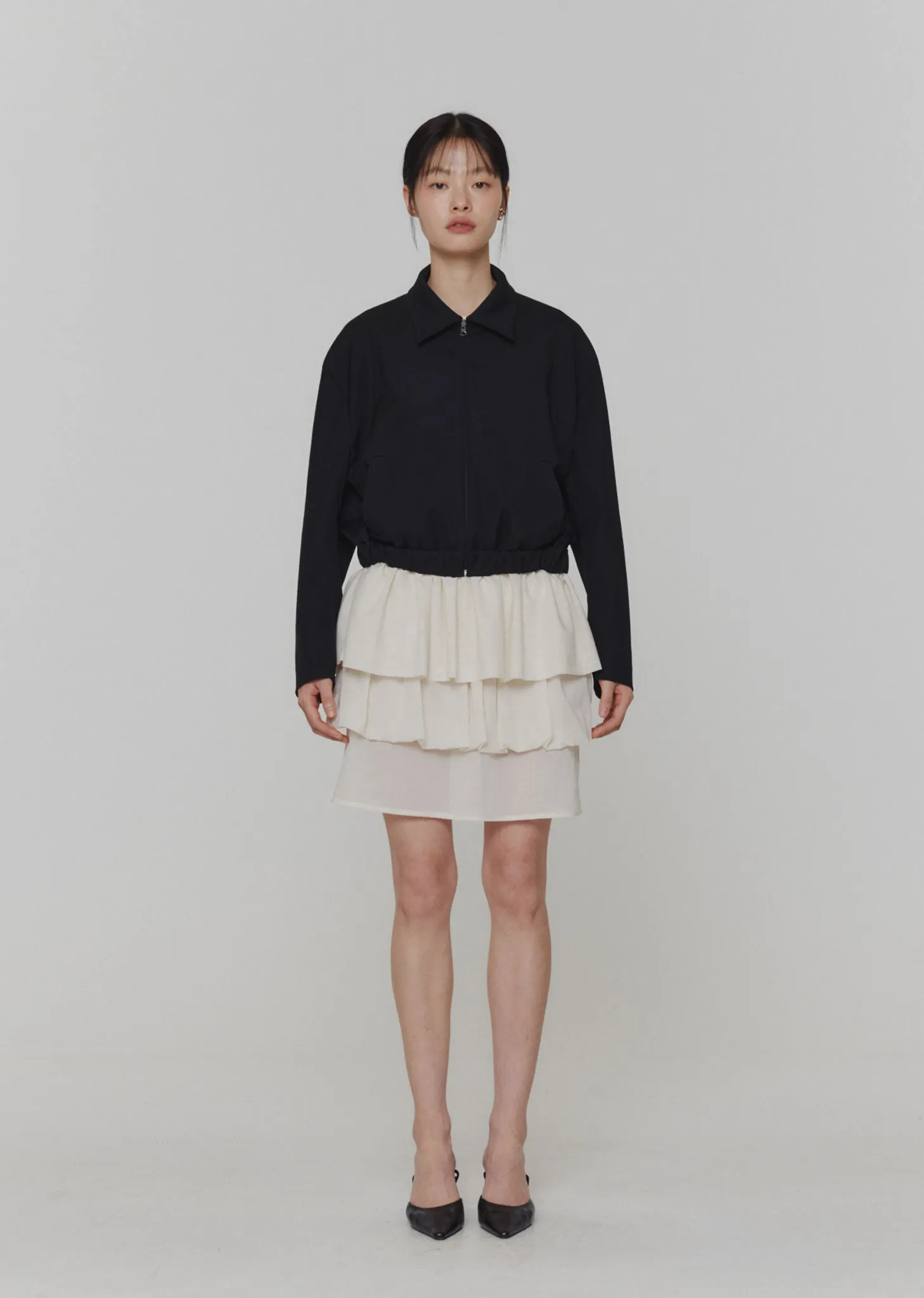 SHORT SLEEVE VOLUME TOP