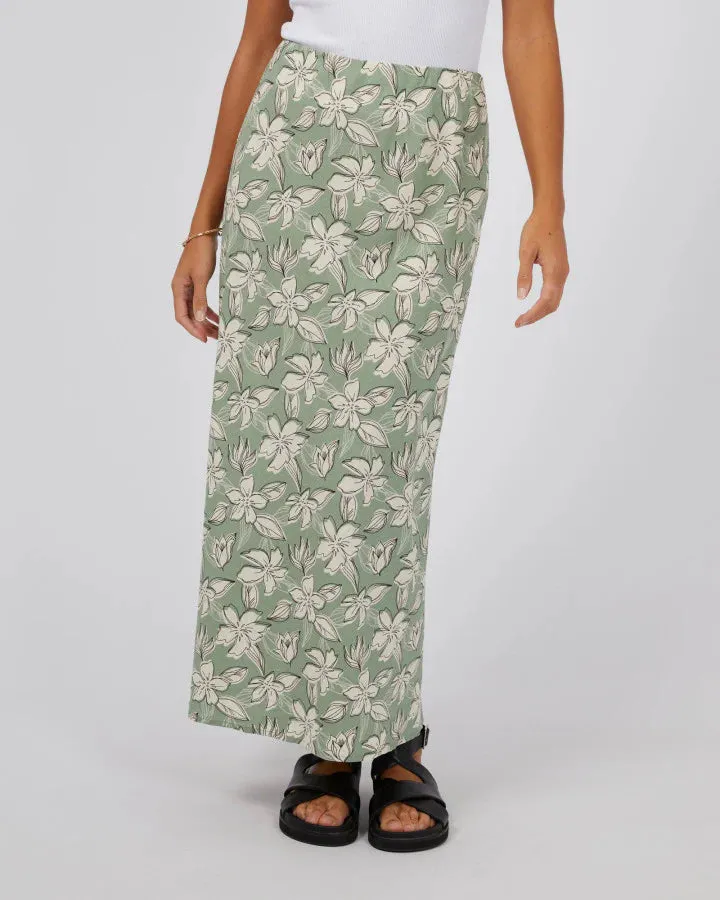 Silent Theory Eden Maxi Skirt - Sage
