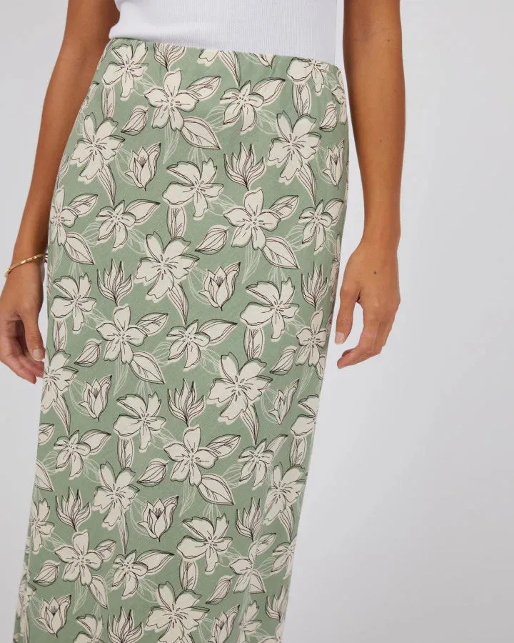 Silent Theory Eden Maxi Skirt - Sage