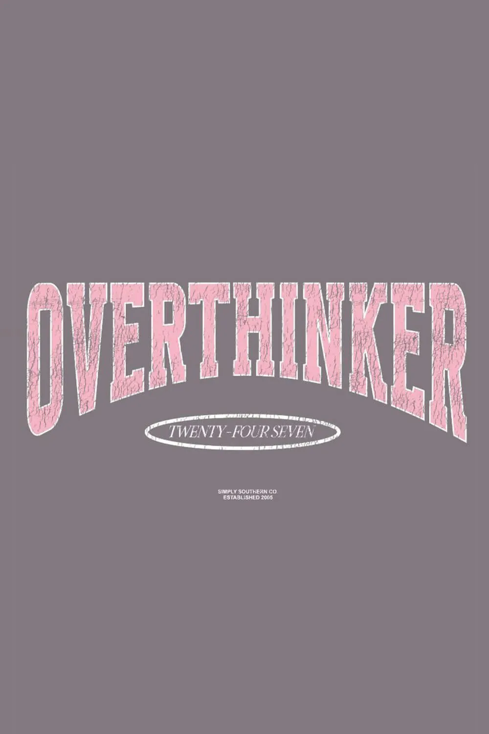 Simply Southern Overthinker T-Shirt for Women in Iron Heather | SS-OVERTHINK-IRONHTHR