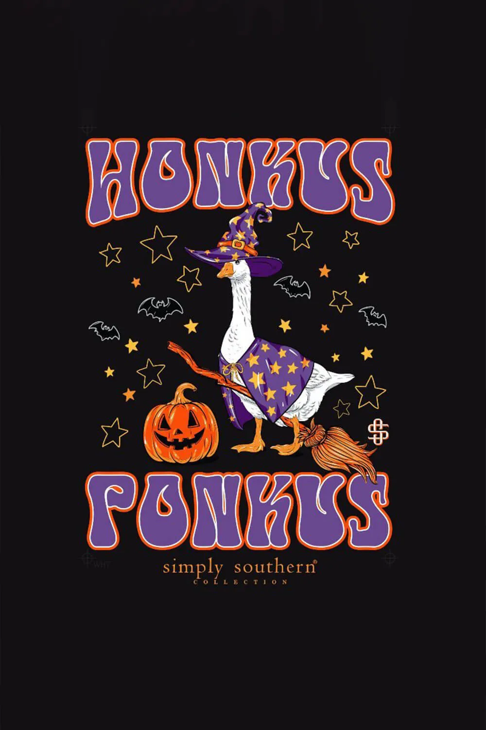 Simply Southern Youth Honkus Ponkus Halloween Goose T-Shirt for Youth in Black | YTH-SS-GOOSEWITCH-BLACK
