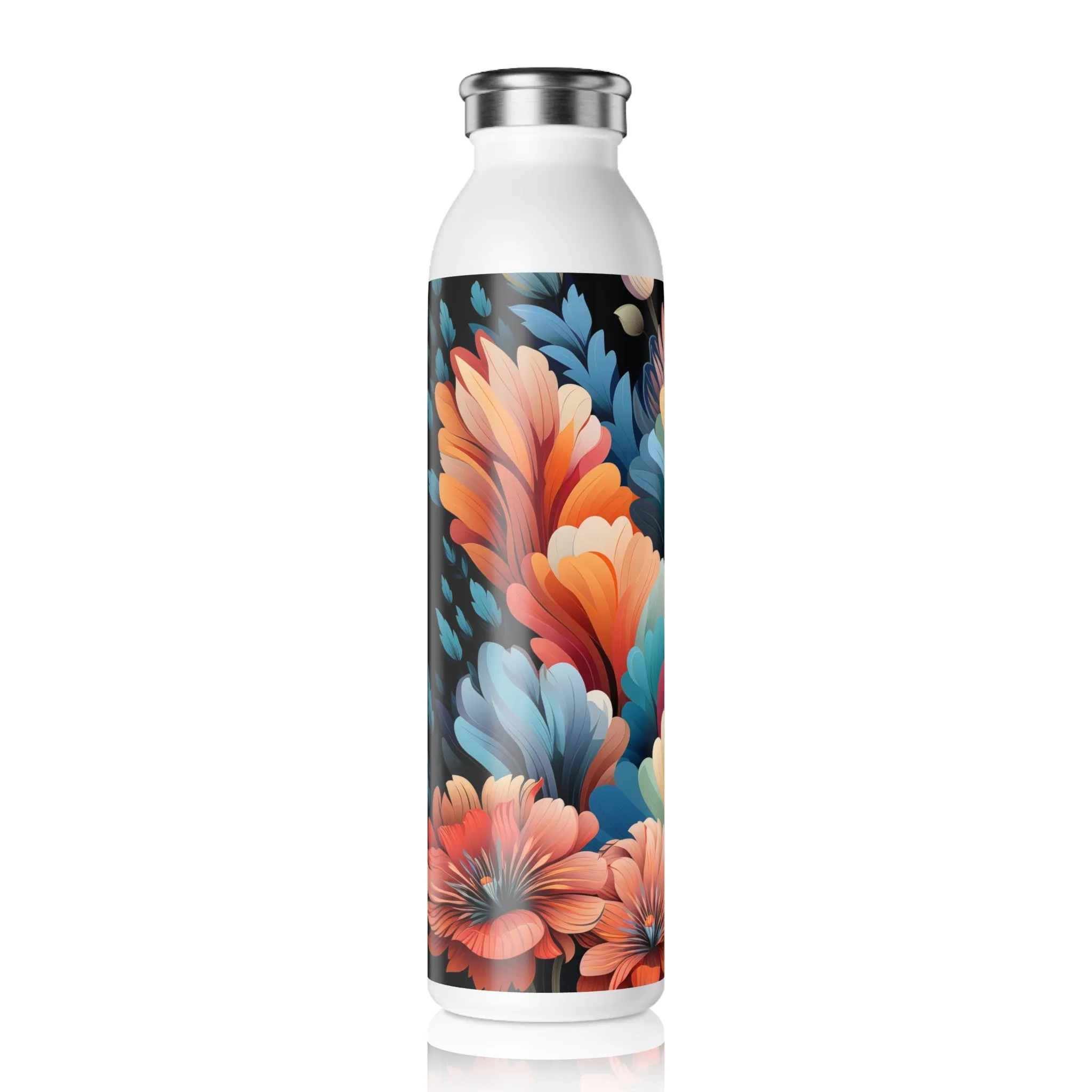 Slim Water Bottle - Philomena Kinkaku-ji Art Deco