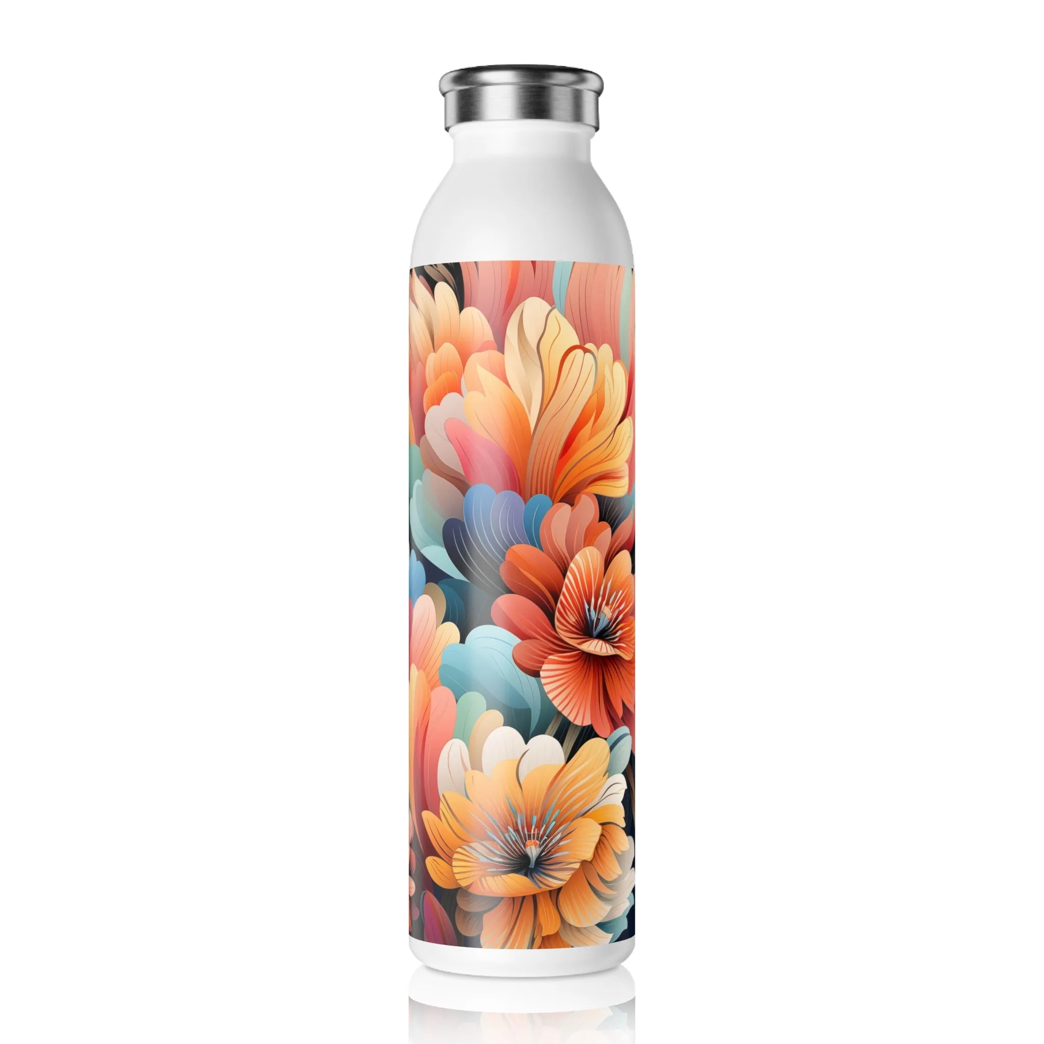 Slim Water Bottle - Philomena Kinkaku-ji Art Deco