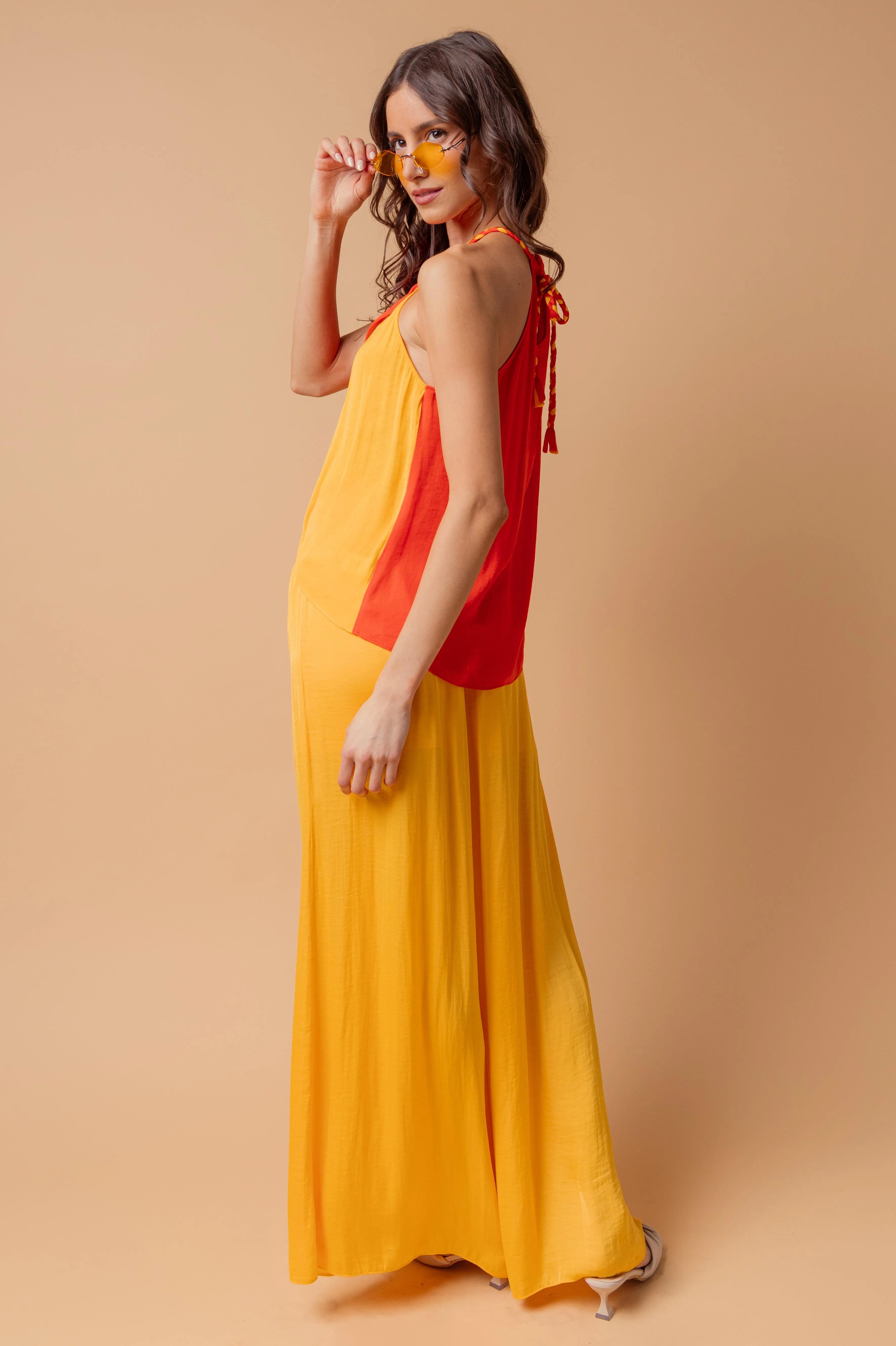 Smocked Waist Wide Leg Pants