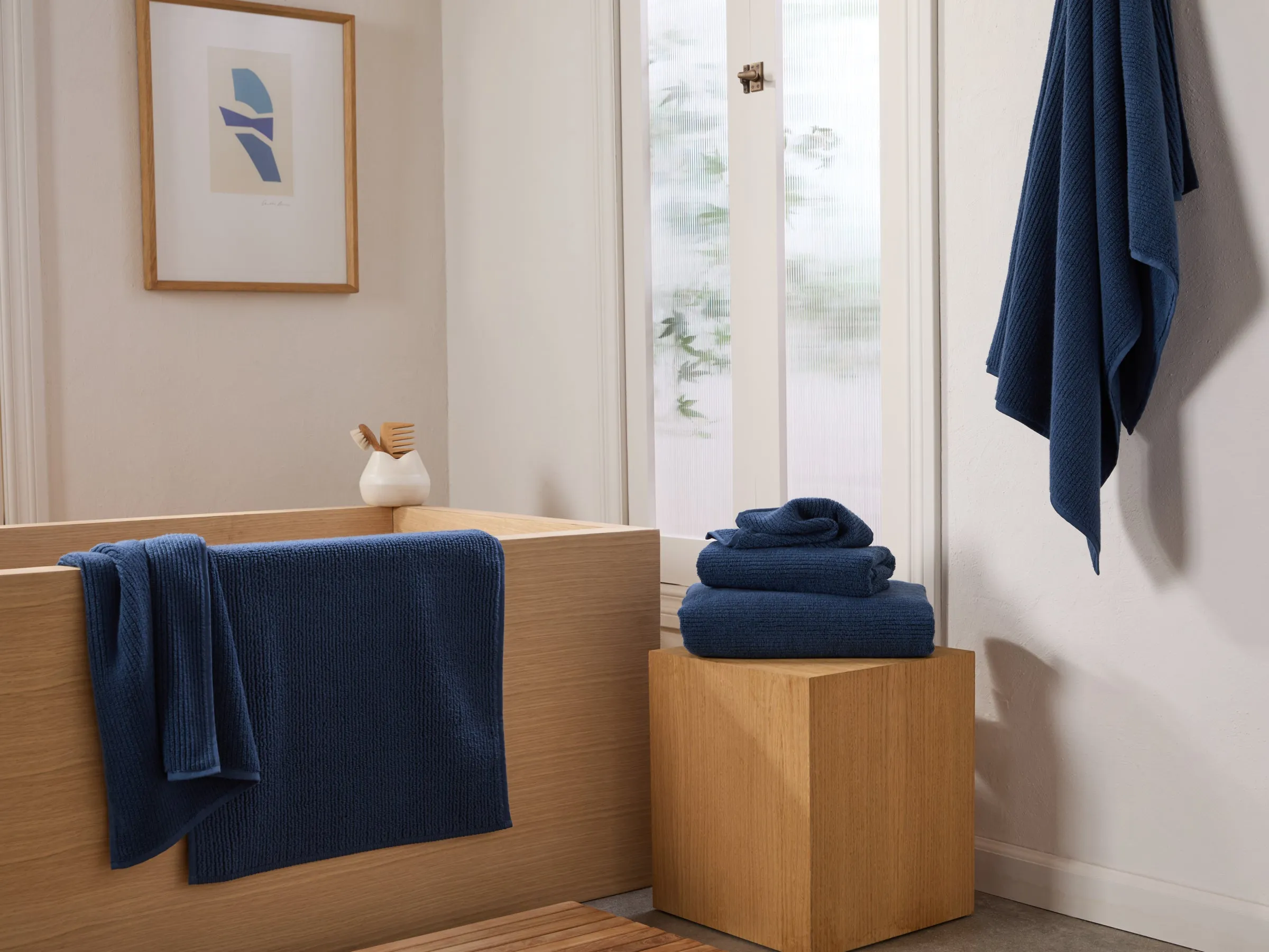 Soft Rib Towels (Marine)