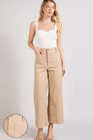SOFT WASHED WIDE LEG PANTS, eesome