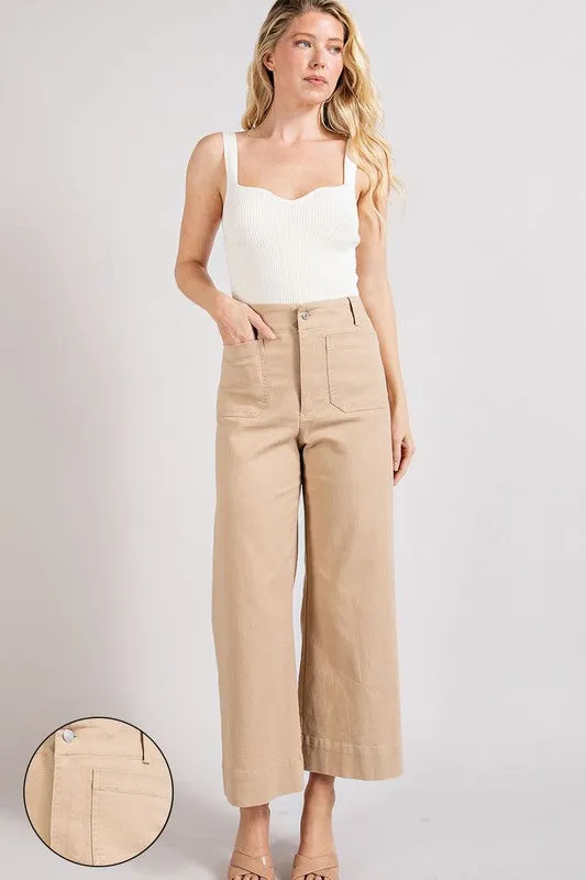 SOFT WASHED WIDE LEG PANTS, eesome