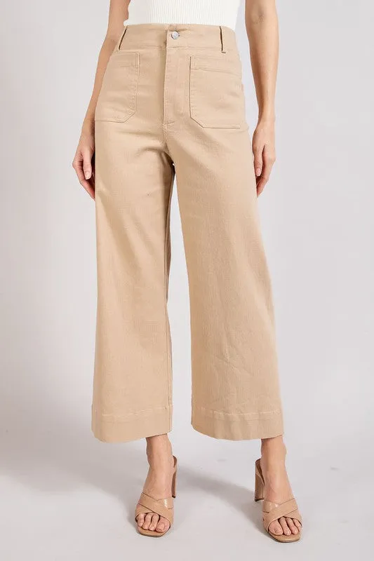SOFT WASHED WIDE LEG PANTS, eesome