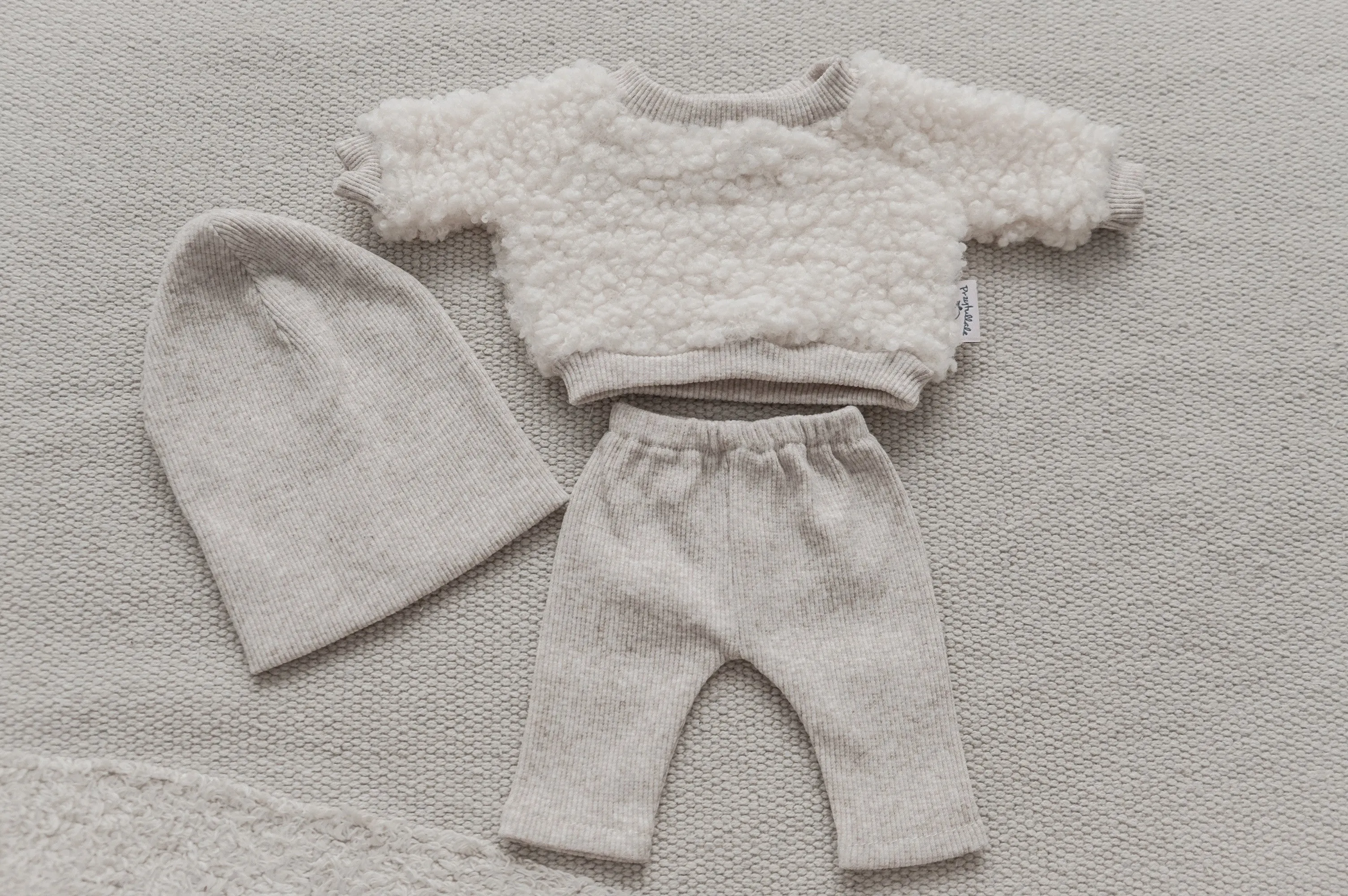 softest teddy sweater and legging set for doll