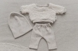 softest teddy sweater and legging set for doll