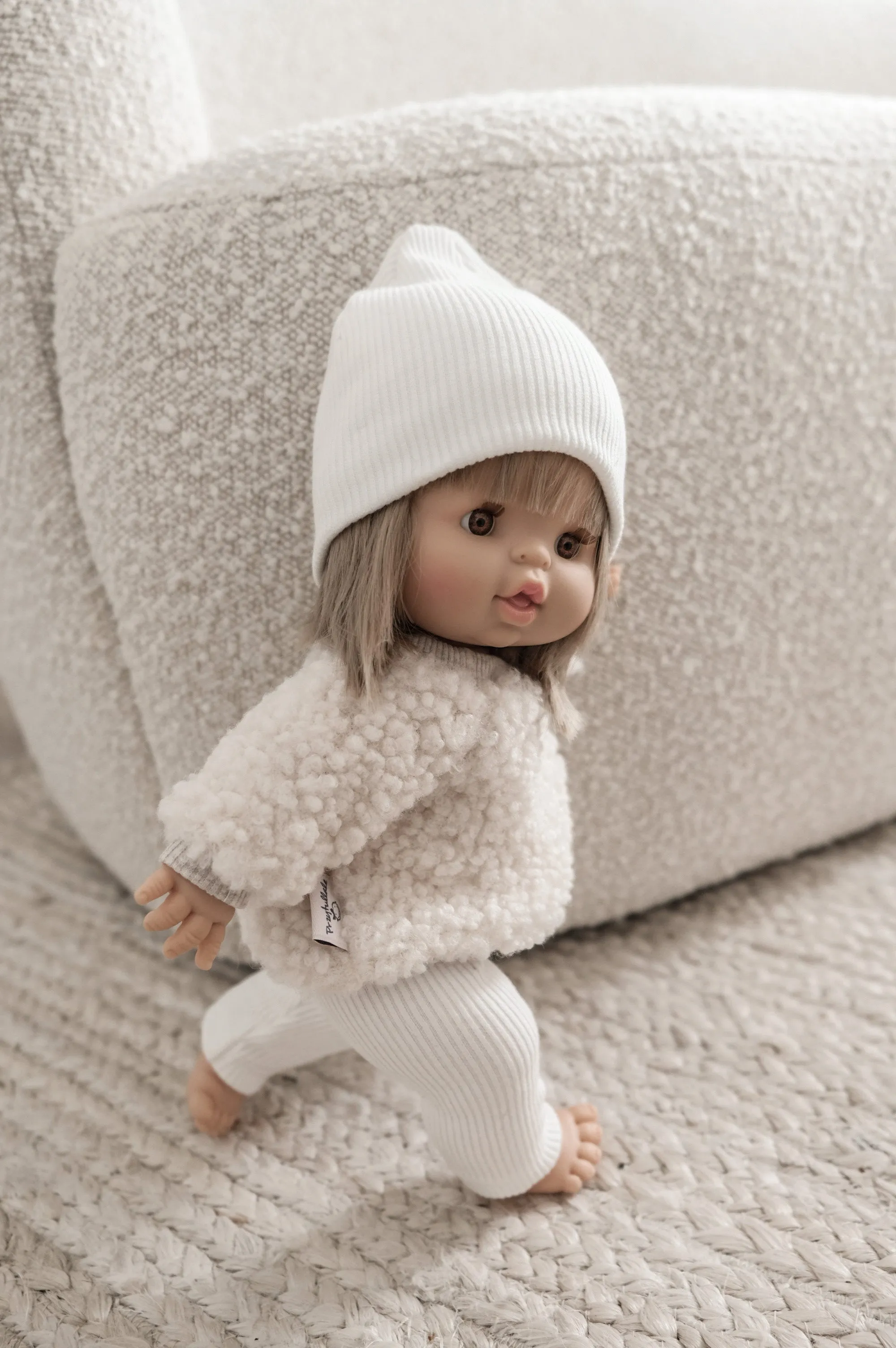 softest teddy sweater and legging set for doll