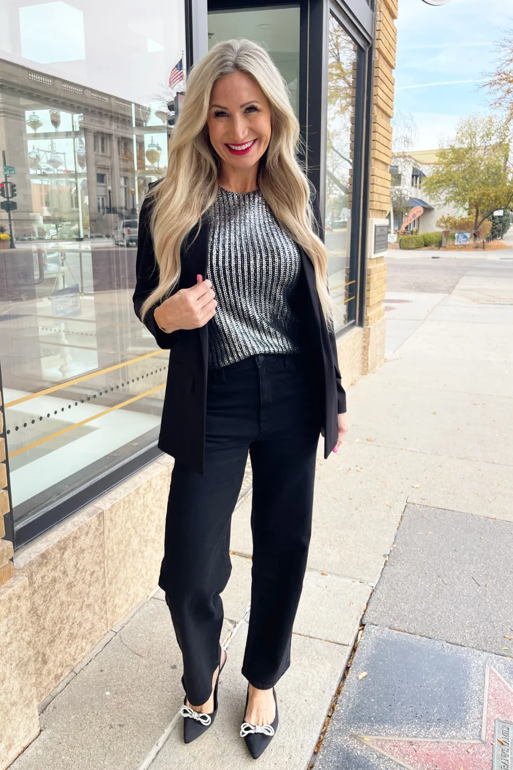 Solid Boyfriend Blazer W/ Princess Darts