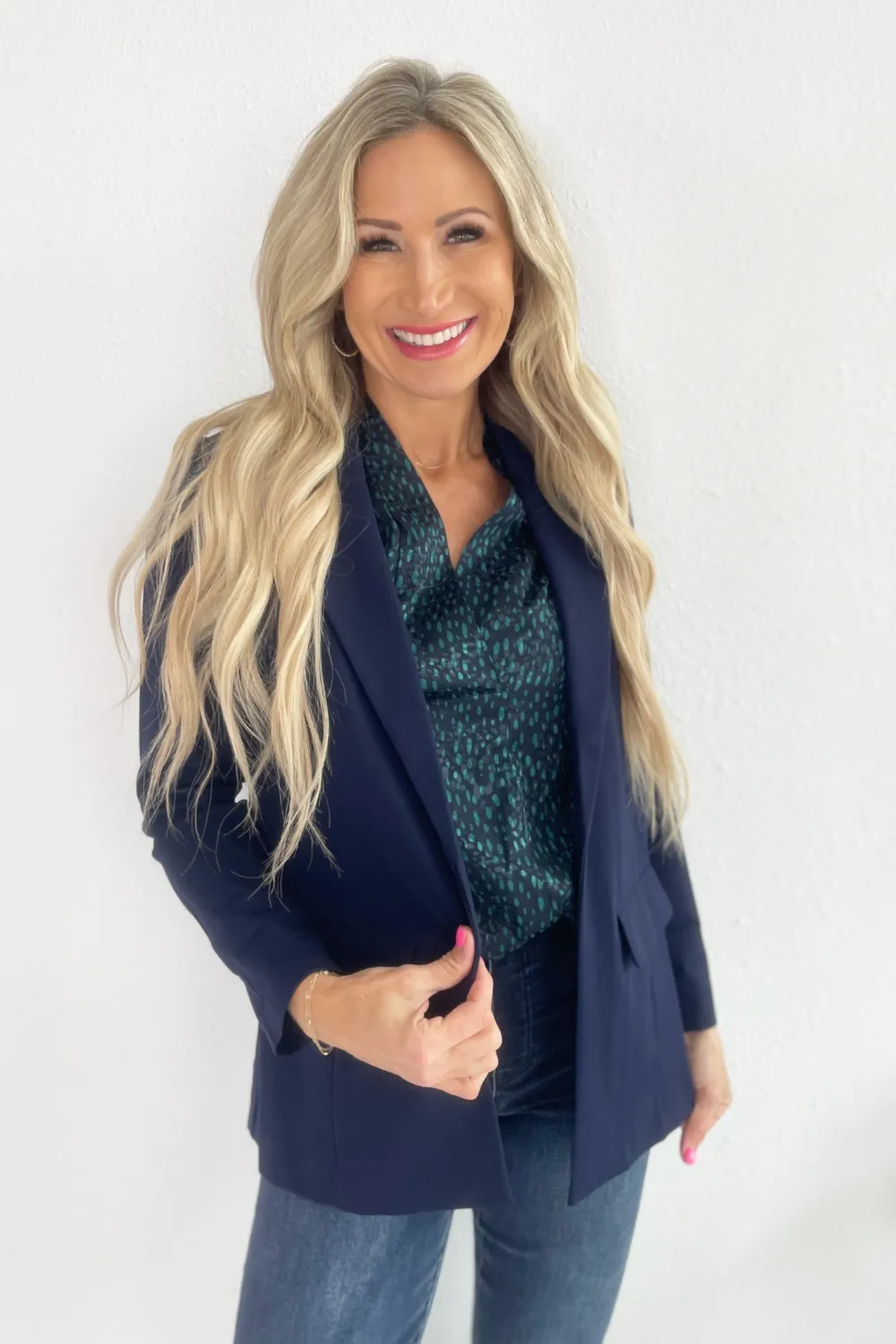 Solid Boyfriend Blazer W/ Princess Darts