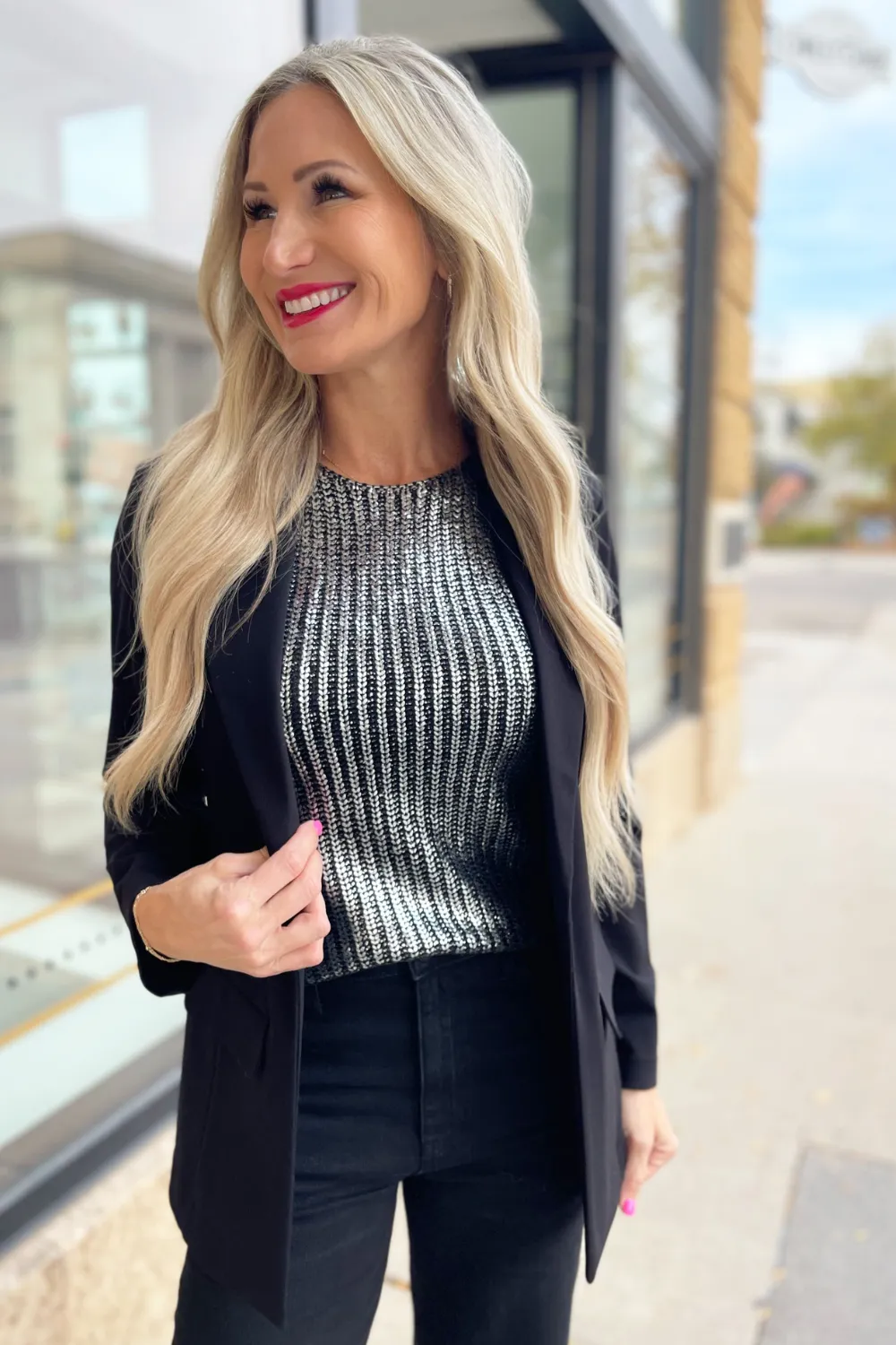 Solid Boyfriend Blazer W/ Princess Darts