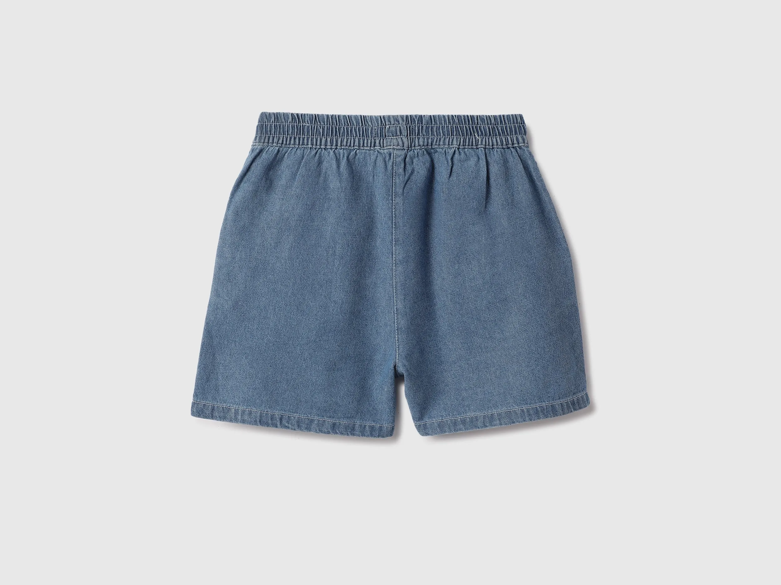 Solid Regular Fit Denim Shorts