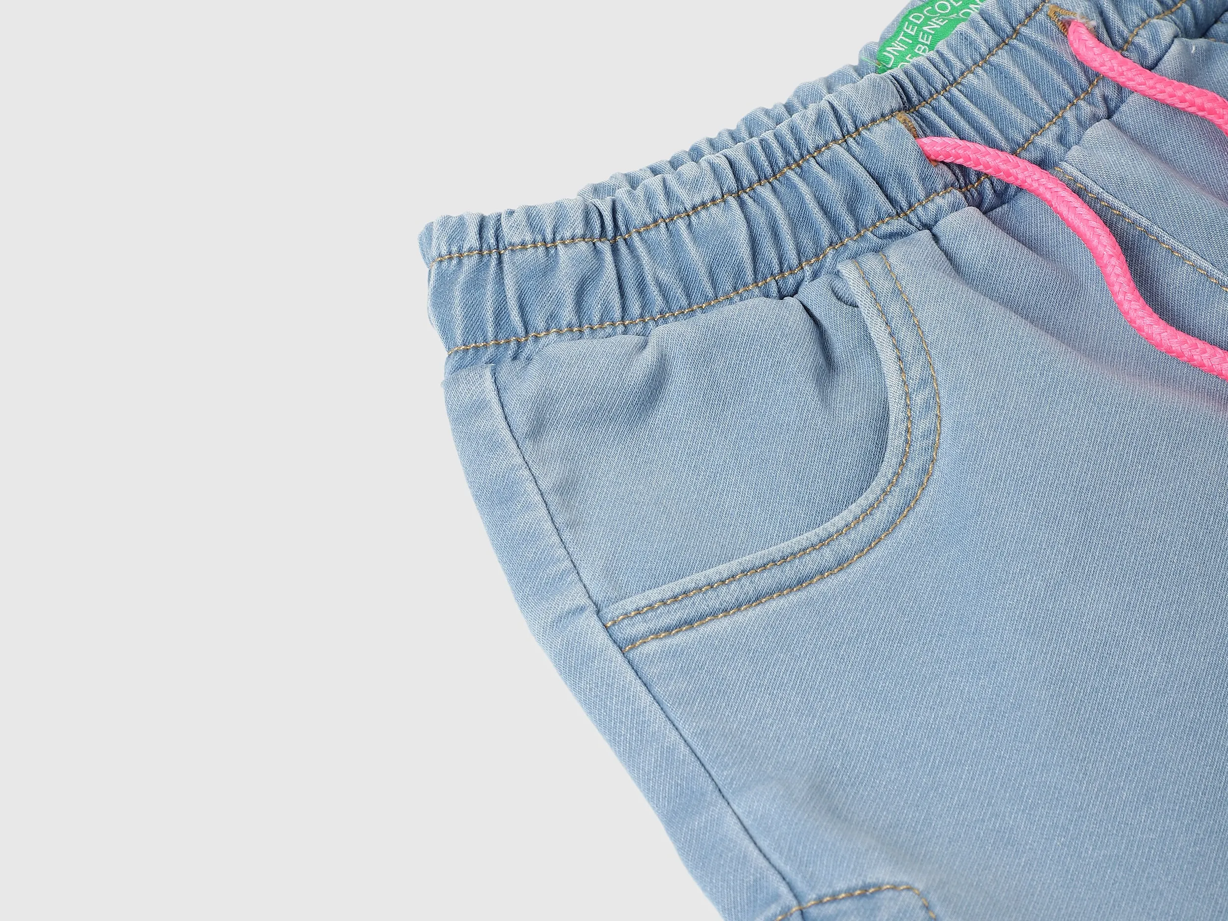 Solid Regular Fit Denim Shorts